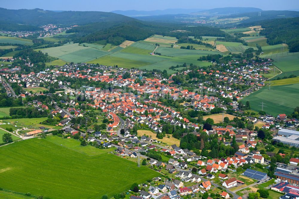 Luftbild Delligsen - Stadtzentrum im Innenstadtbereich in Delligsen im Bundesland Niedersachsen, Deutschland