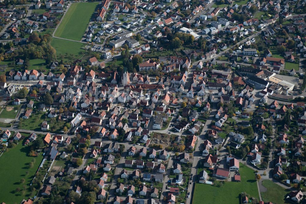 Dietenheim von oben - Stadtzentrum im Innenstadtbereich in Dietenheim im Bundesland Baden-Württemberg, Deutschland