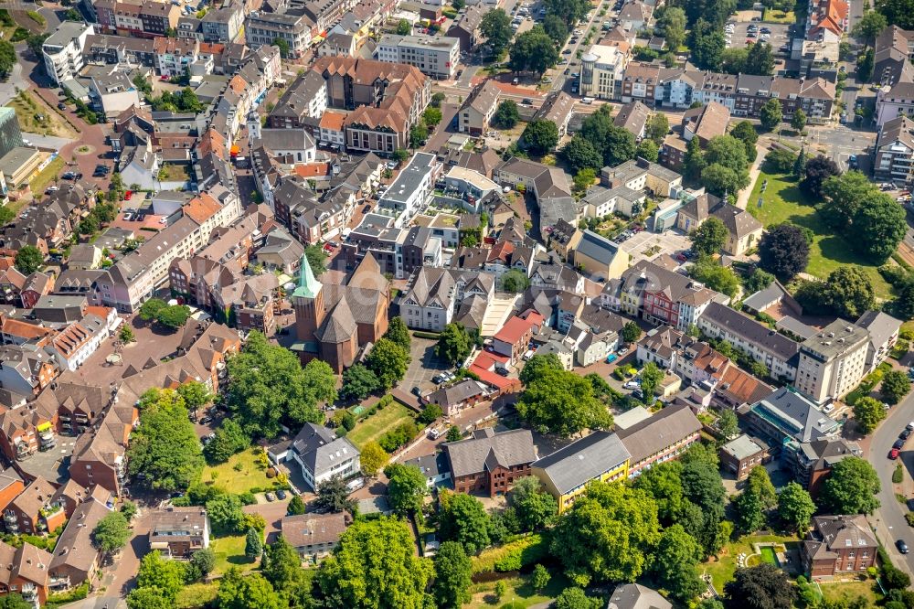 Luftbild Dinslaken - Stadtzentrum im Innenstadtbereich in Dinslaken im Bundesland Nordrhein-Westfalen - NRW, Deutschland