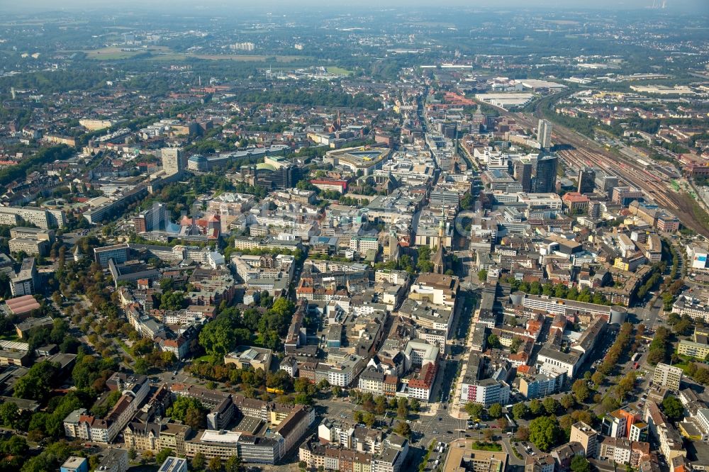 Luftaufnahme Dortmund - Stadtzentrum im Innenstadtbereich in Dortmund im Bundesland Nordrhein-Westfalen