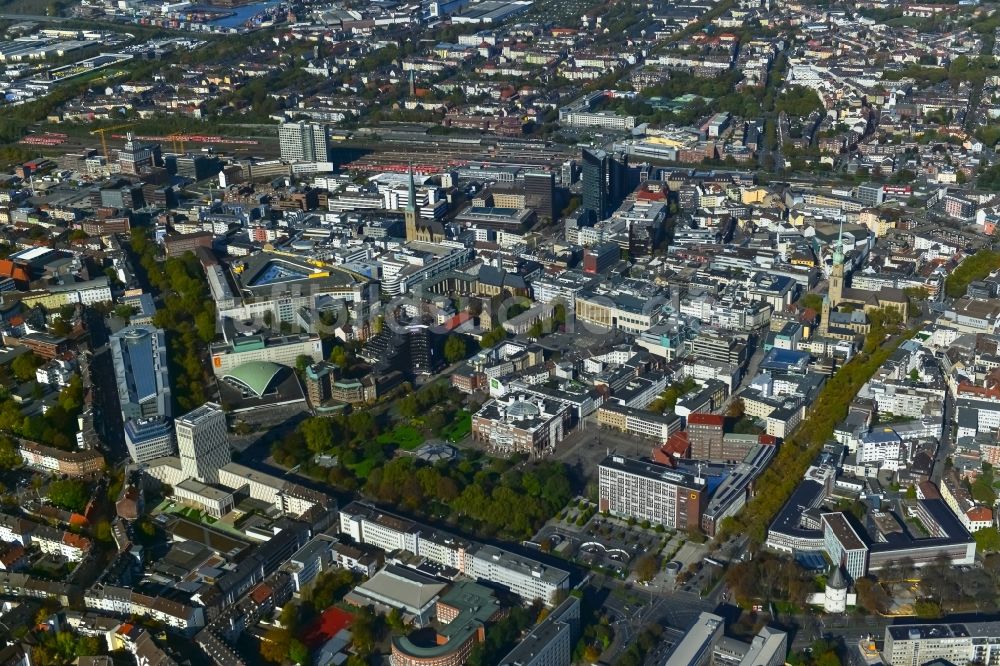 Luftaufnahme Dortmund - Stadtzentrum im Innenstadtbereich in Dortmund im Bundesland Nordrhein-Westfalen