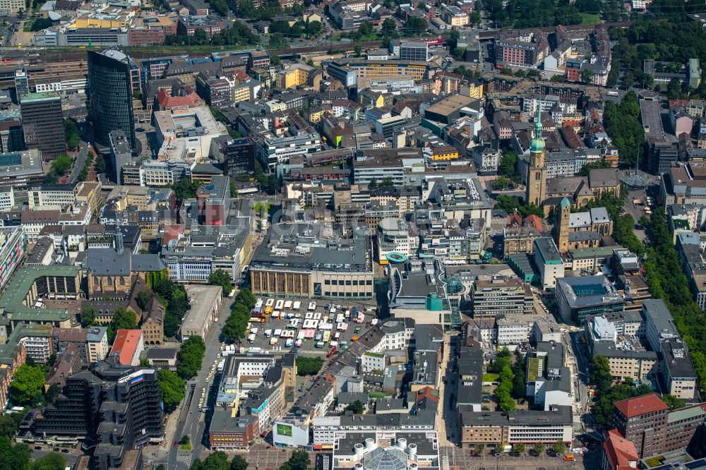 Luftaufnahme Dortmund - Stadtzentrum im Innenstadtbereich in Dortmund im Bundesland Nordrhein-Westfalen