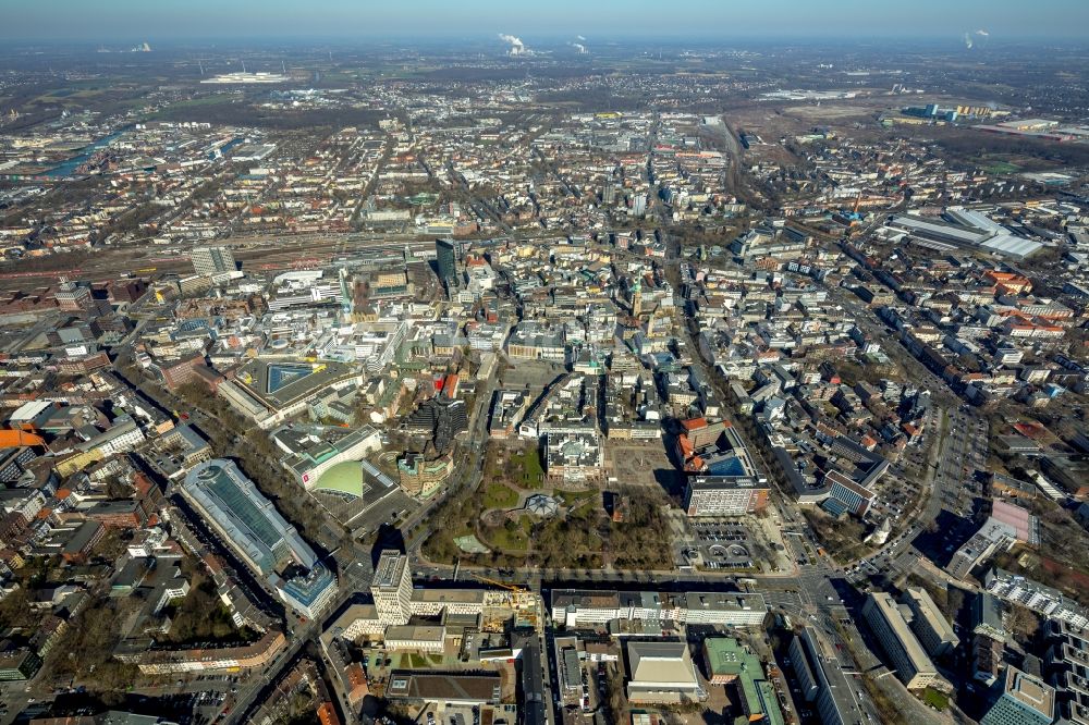 Luftbild Dortmund - Stadtzentrum im Innenstadtbereich in Dortmund im Bundesland Nordrhein-Westfalen, Deutschland