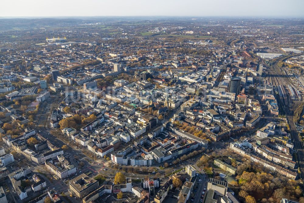 Luftbild Dortmund - Stadtzentrum im Innenstadtbereich in Dortmund im Bundesland Nordrhein-Westfalen, Deutschland