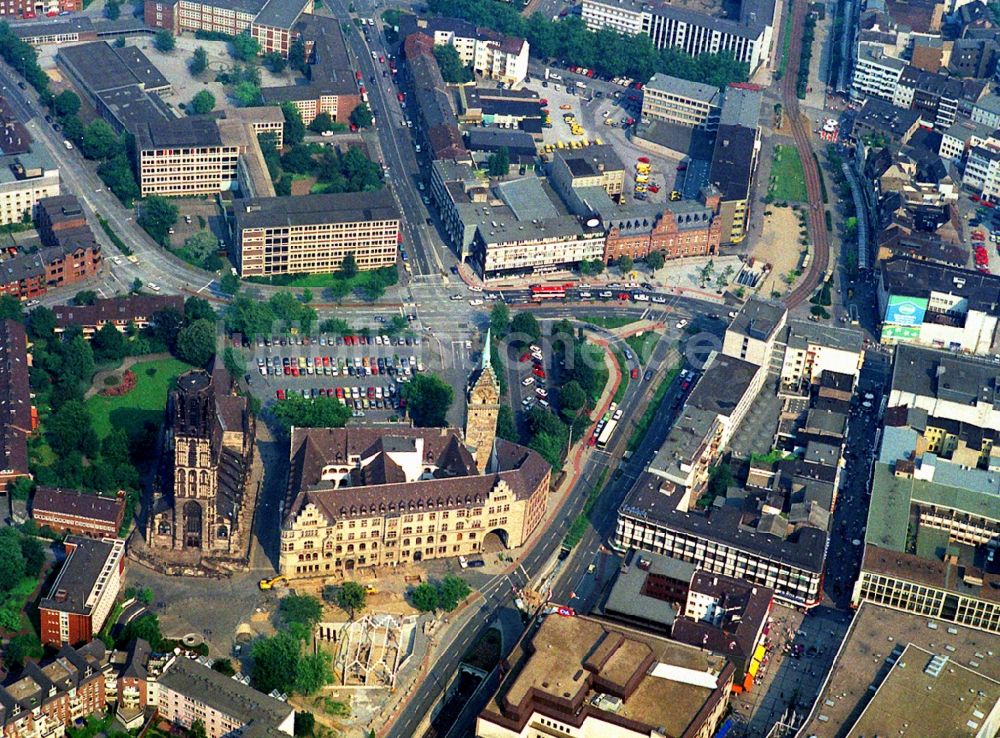 Duisburg von oben - Stadtzentrum im Innenstadtbereich in Duisburg im Bundesland Nordrhein-Westfalen