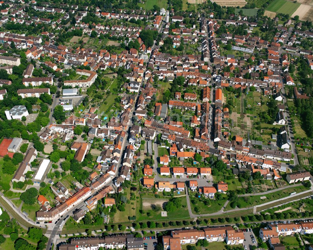 Luftaufnahme Durlach - Stadtzentrum im Innenstadtbereich in Durlach im Bundesland Baden-Württemberg, Deutschland