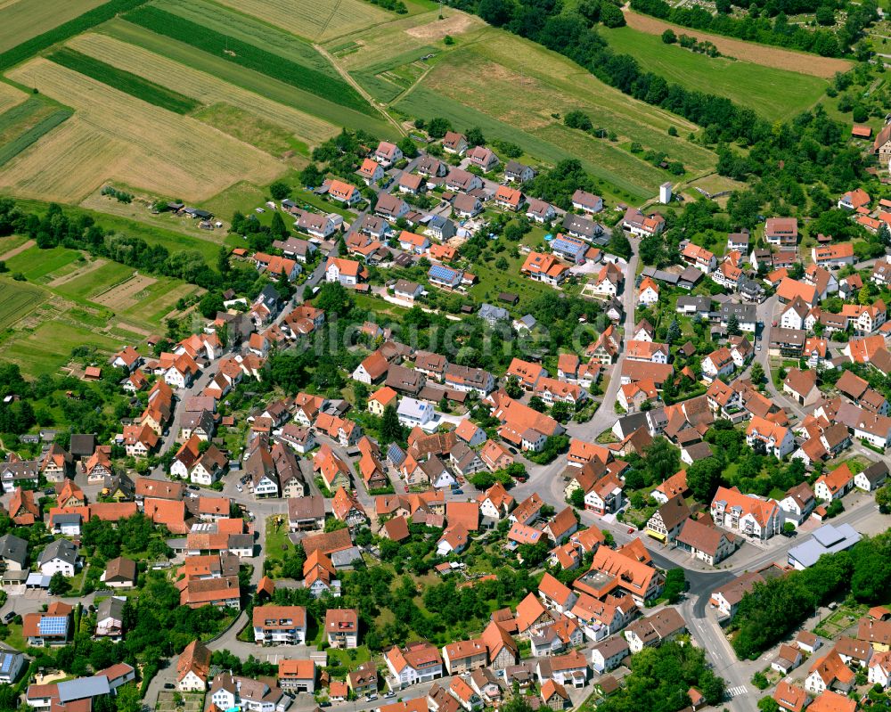 Luftbild Dußlingen - Stadtzentrum im Innenstadtbereich in Dußlingen im Bundesland Baden-Württemberg, Deutschland