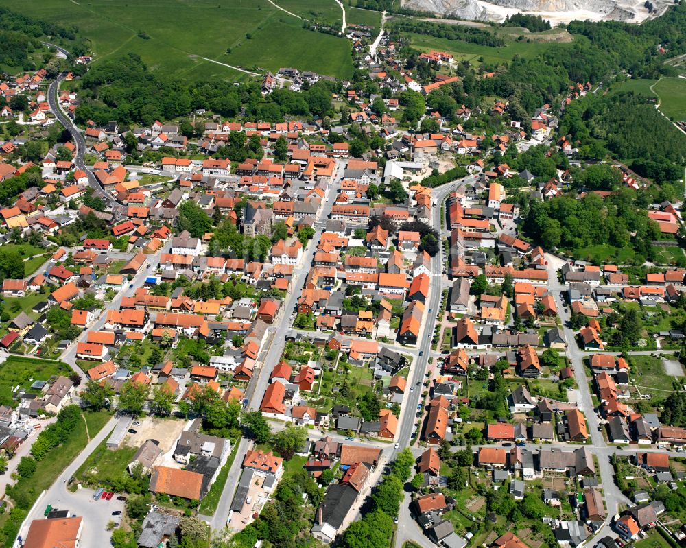 Luftbild Elbingerode (Harz) - Stadtzentrum im Innenstadtbereich in Elbingerode (Harz) im Bundesland Sachsen-Anhalt, Deutschland