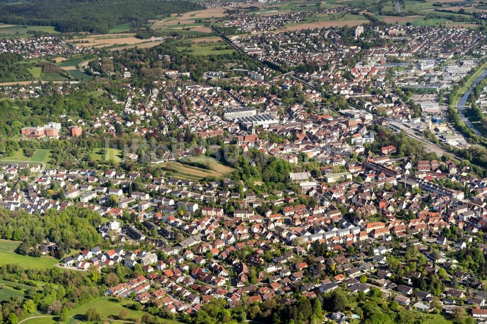 Luftbild Emmendingen - Stadtzentrum im Innenstadtbereich in Emmendingen im Bundesland Baden-Württemberg