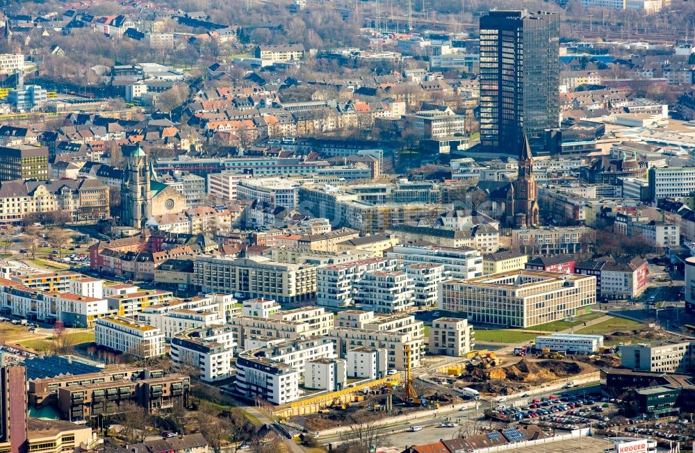 Essen aus der Vogelperspektive: Stadtzentrum im Innenstadtbereich von Essen im Bundesland Nordrhein-Westfalen