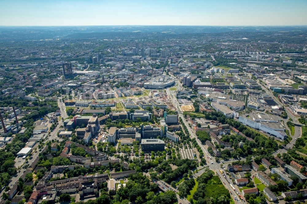 Essen von oben - Stadtzentrum im Innenstadtbereich in Essen im Bundesland Nordrhein-Westfalen