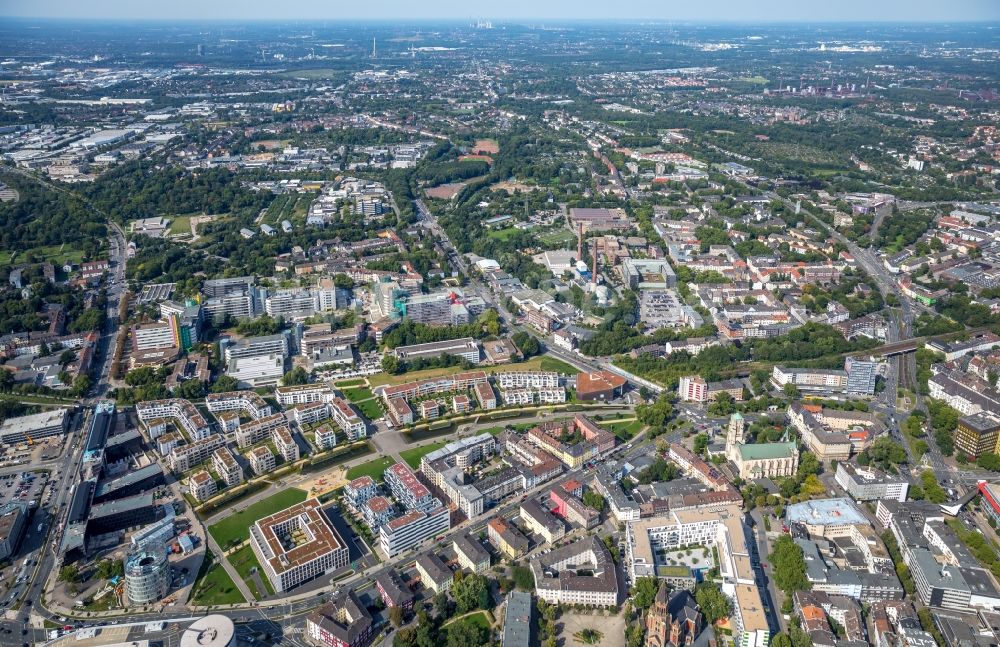 Essen aus der Vogelperspektive: Stadtzentrum im Innenstadtbereich in Essen im Bundesland Nordrhein-Westfalen, Deutschland