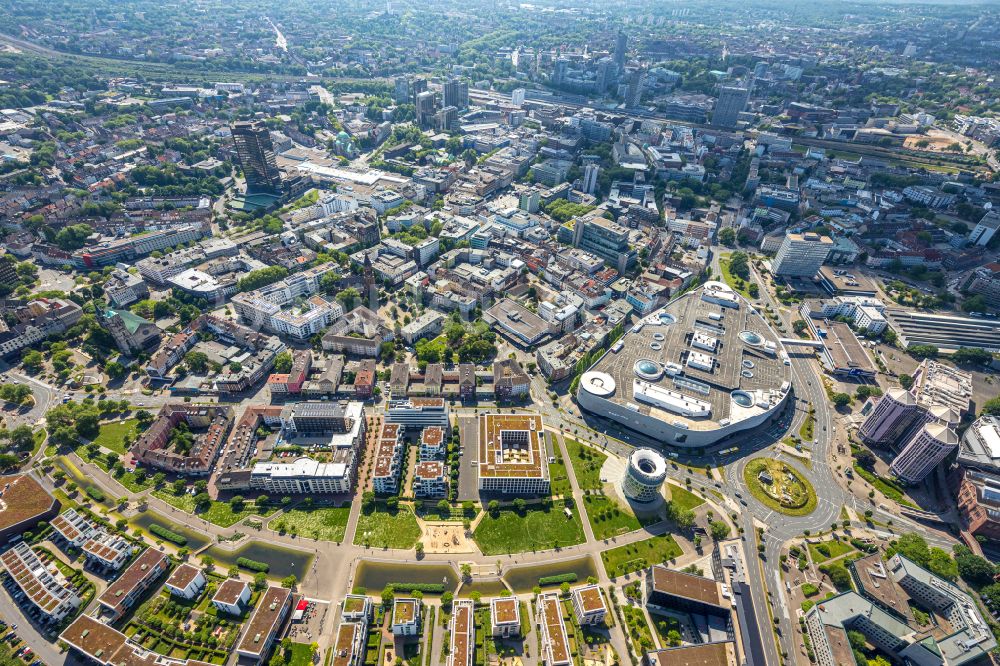 Essen aus der Vogelperspektive: Stadtzentrum im Innenstadtbereich in Essen im Bundesland Nordrhein-Westfalen, Deutschland