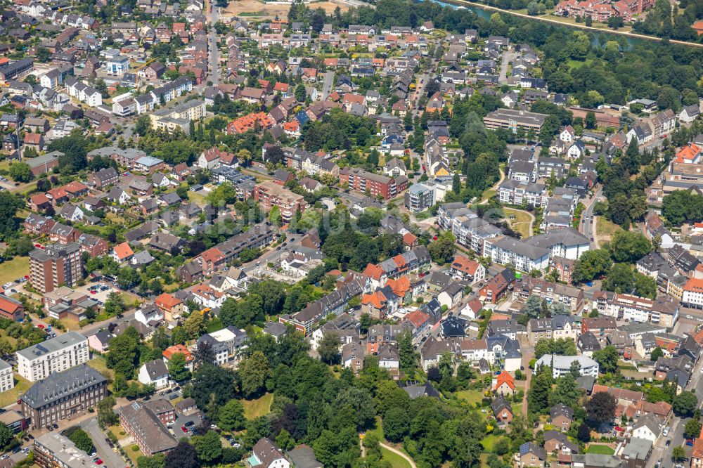 Feldmark von oben - Stadtzentrum im Innenstadtbereich in Feldmark im Bundesland Nordrhein-Westfalen, Deutschland