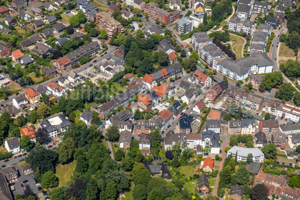 Feldmark aus der Vogelperspektive: Stadtzentrum im Innenstadtbereich in Feldmark im Bundesland Nordrhein-Westfalen, Deutschland