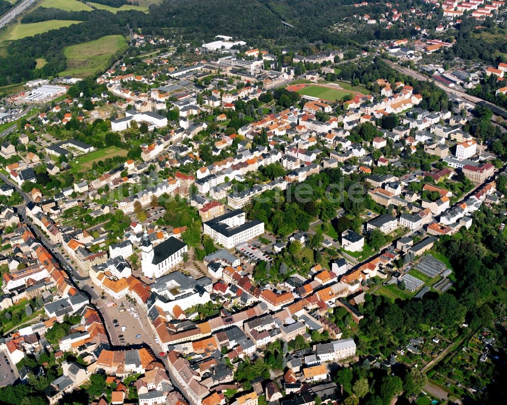 Luftbild Frankenberg/Sa. - Stadtzentrum im Innenstadtbereich in Frankenberg/Sa. im Bundesland Sachsen, Deutschland