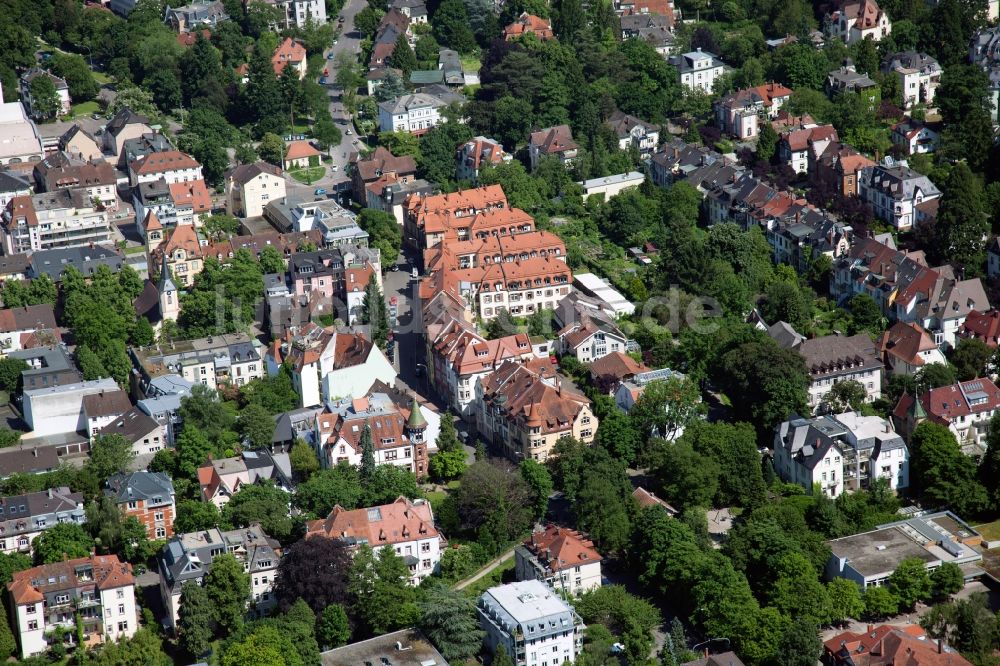 Luftbild Freiburg im Breisgau - Stadtzentrum im Innenstadtbereich in Freiburg im Breisgau im Bundesland Baden-Württemberg