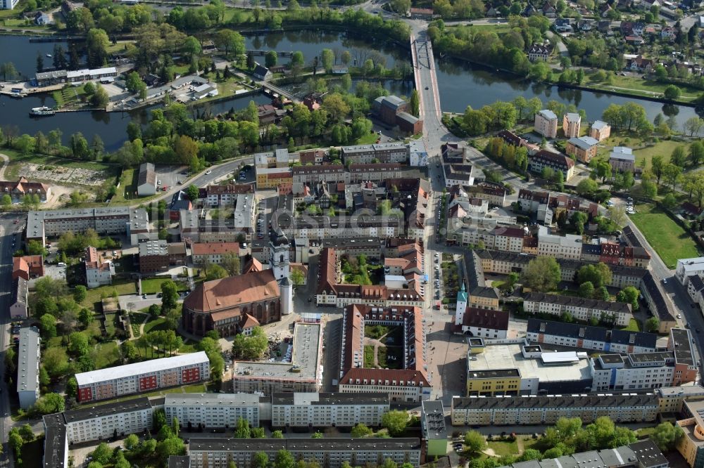 Fürstenwalde/Spree aus der Vogelperspektive: Stadtzentrum im Innenstadtbereich in Fürstenwalde/Spree im Bundesland Brandenburg