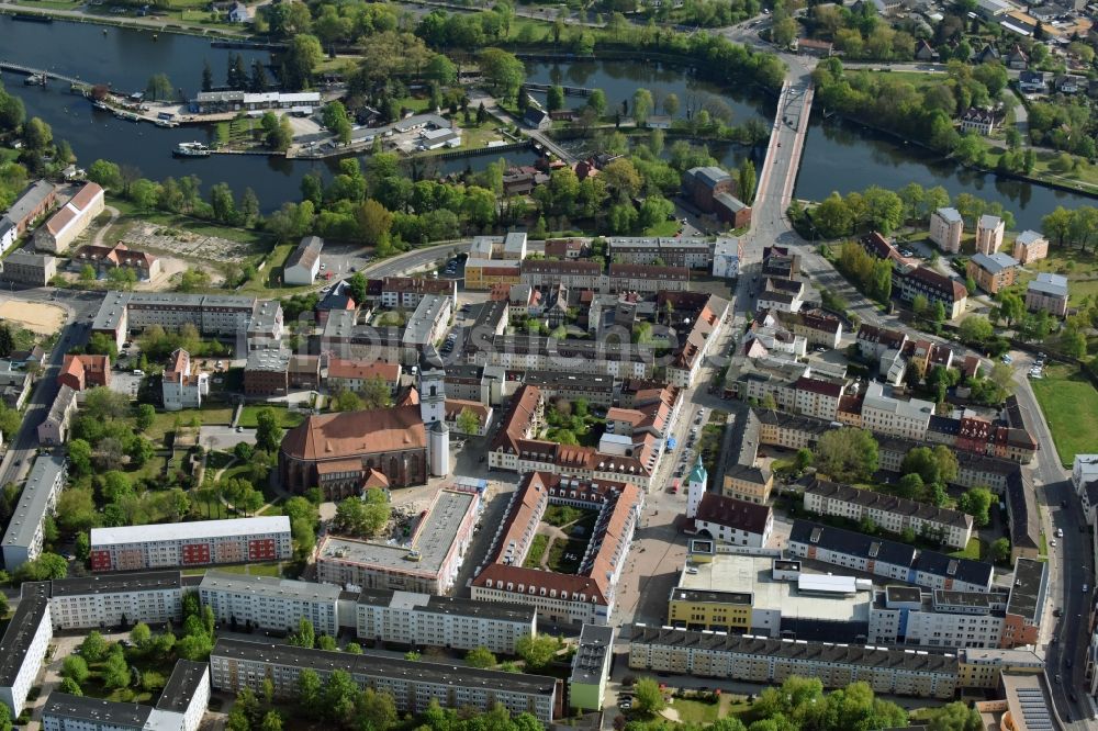 Luftbild Fürstenwalde/Spree - Stadtzentrum im Innenstadtbereich in Fürstenwalde/Spree im Bundesland Brandenburg