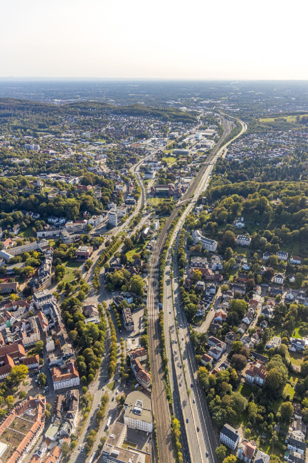 Luftbild Gadderbaum - Stadtzentrum im Innenstadtbereich in Gadderbaum im Bundesland Nordrhein-Westfalen, Deutschland