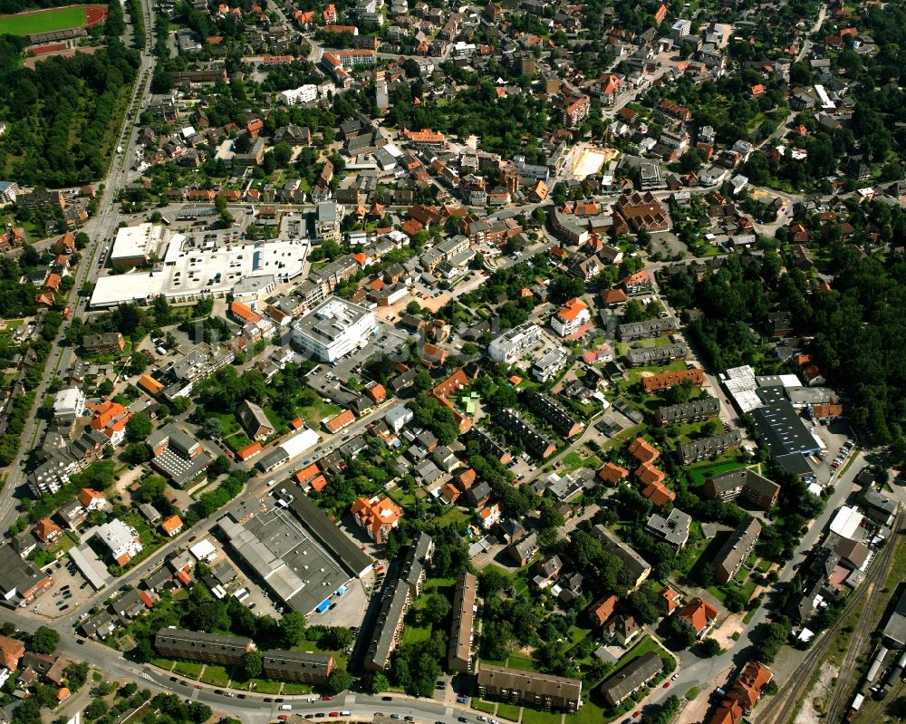 Geesthacht aus der Vogelperspektive: Stadtzentrum im Innenstadtbereich in Geesthacht im Bundesland Schleswig-Holstein, Deutschland