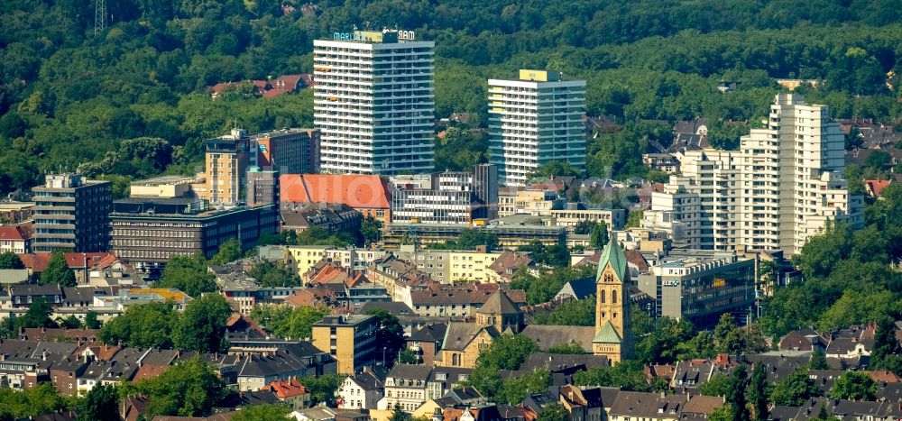 Gelsenkirchen aus der Vogelperspektive: Stadtzentrum im Innenstadtbereich in Gelsenkirchen im Bundesland Nordrhein-Westfalen