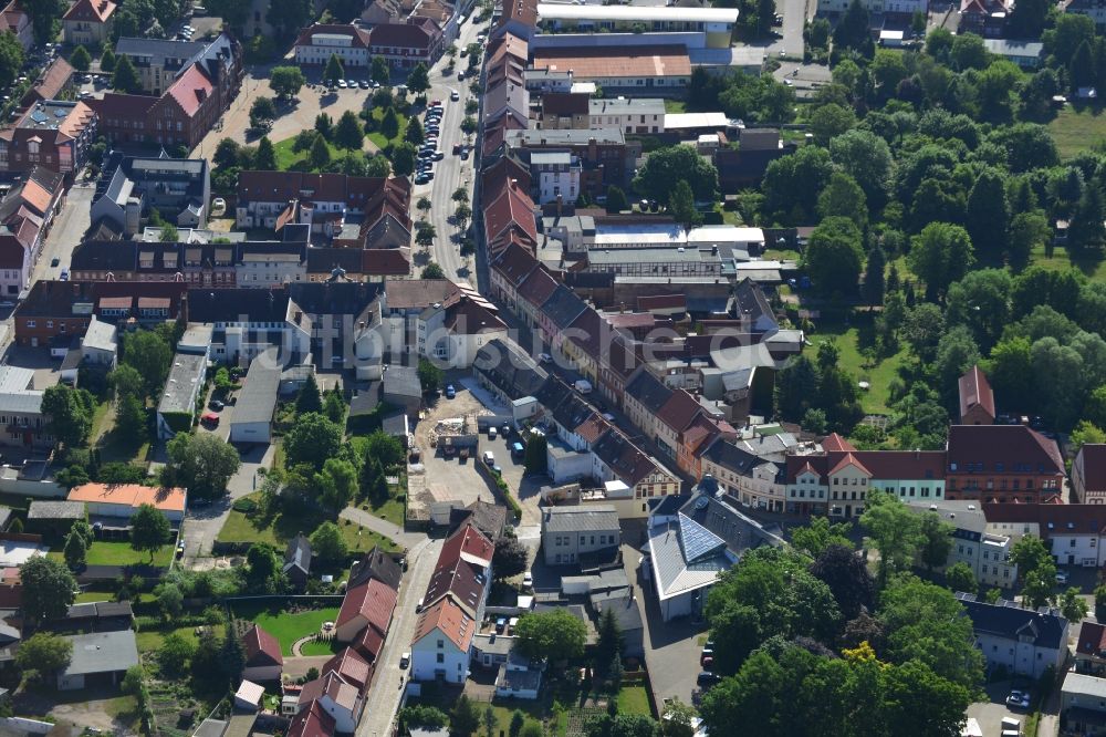 Luftaufnahme Genthin - Stadtzentrum im Innenstadtbereich in Genthin im Bundesland Sachsen-Anhalt