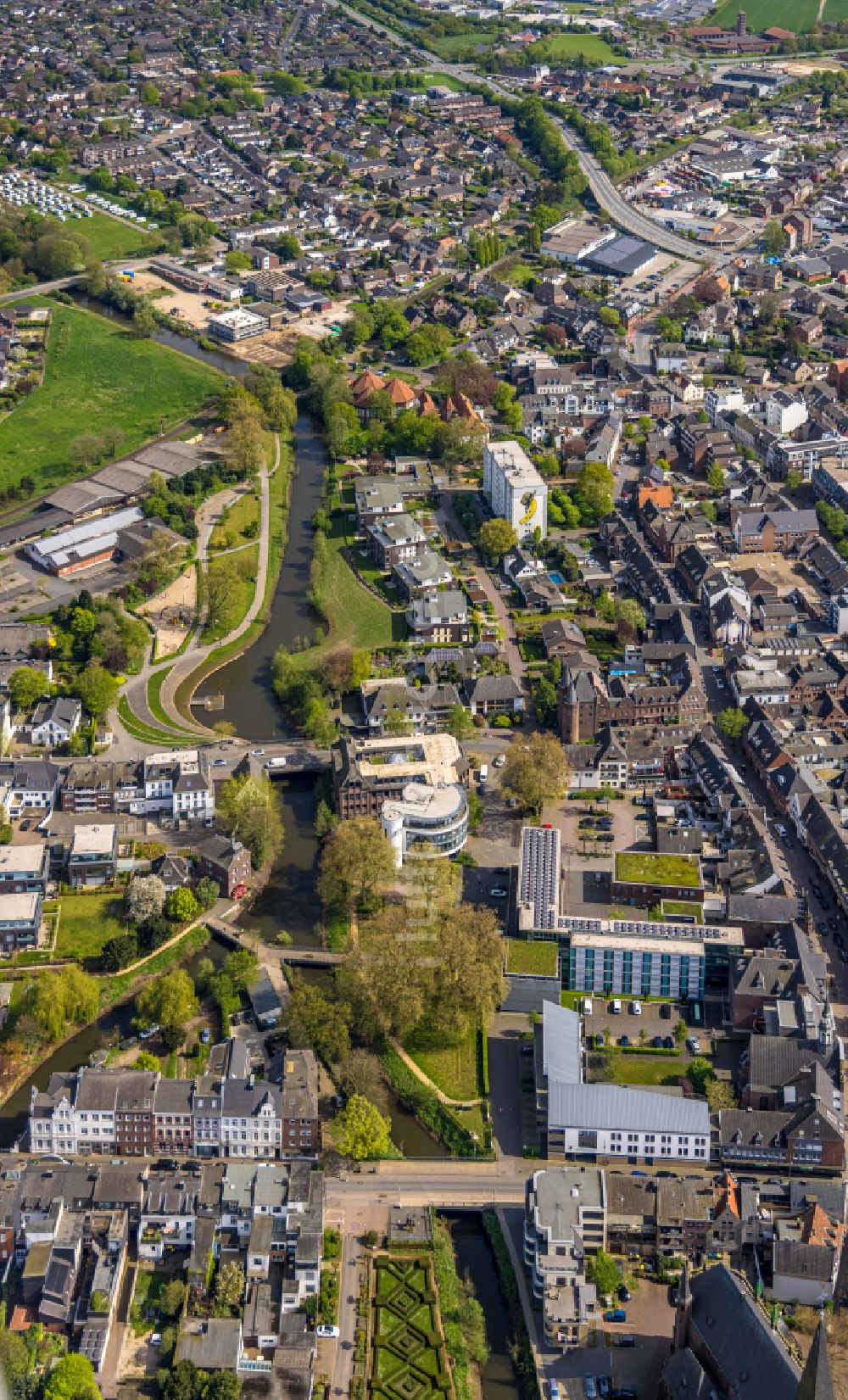 Goch von oben - Stadtzentrum im Innenstadtbereich in Goch im Bundesland Nordrhein-Westfalen, Deutschland