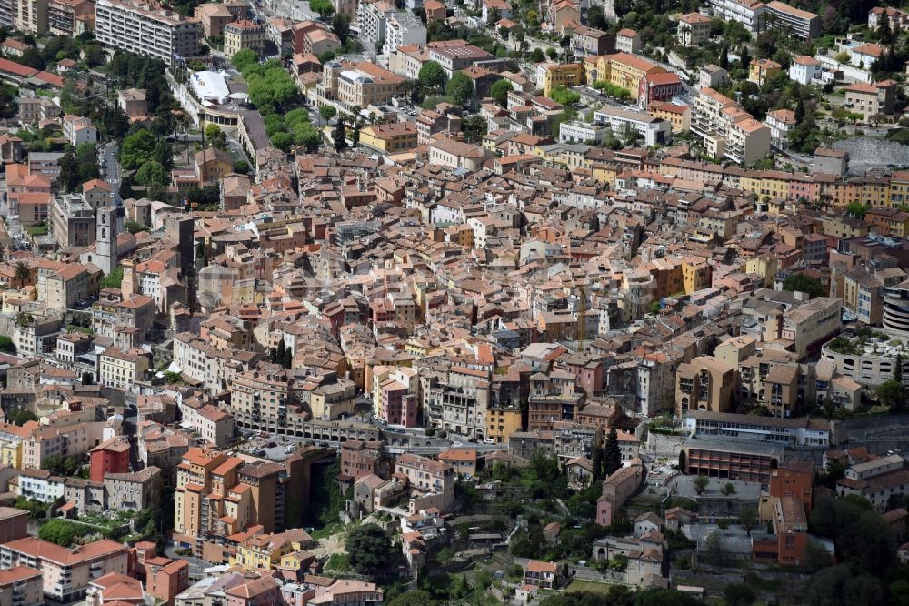 Luftbild Grasse - Stadtzentrum im Innenstadtbereich in Grasse in Provence-Alpes-Cote d'Azur, Frankreich