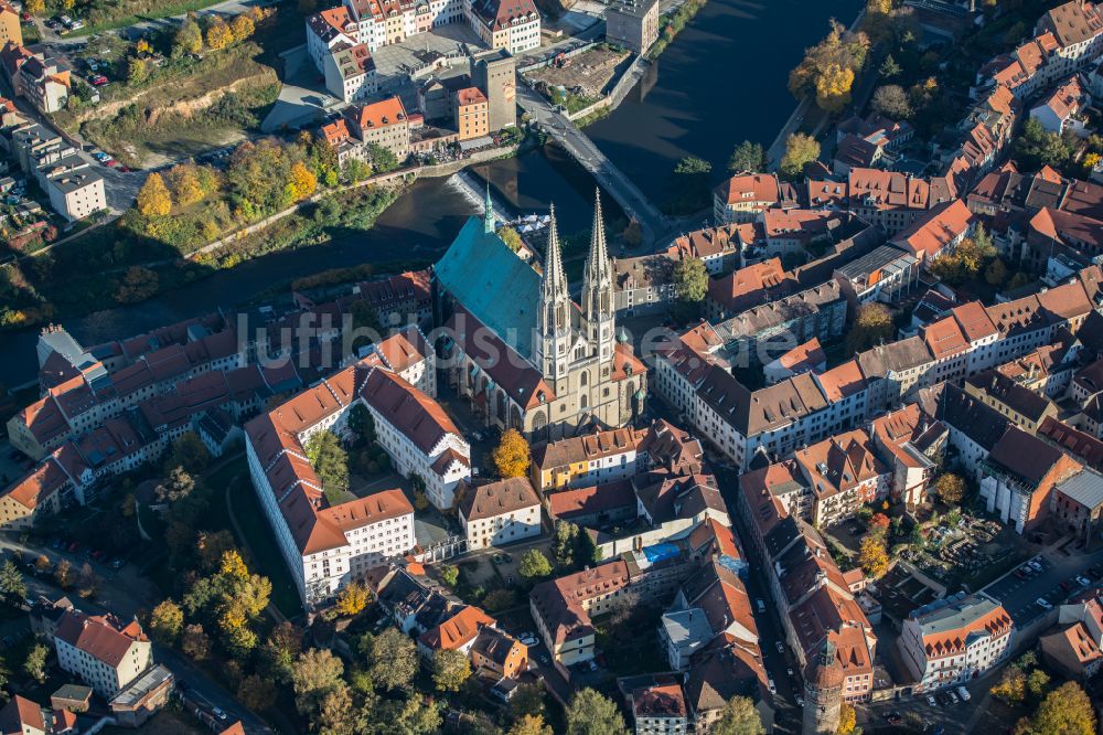 Luftbild Görlitz - Stadtzentrum im Innenstadtbereich in Görlitz im Bundesland Sachsen, Deutschland