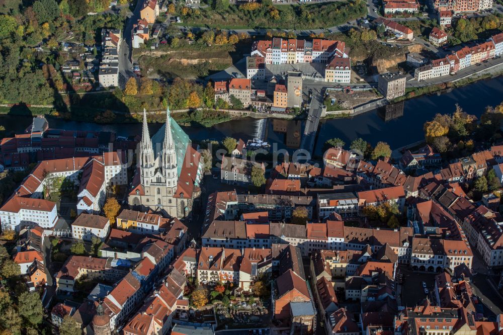 Luftaufnahme Görlitz - Stadtzentrum im Innenstadtbereich in Görlitz im Bundesland Sachsen, Deutschland