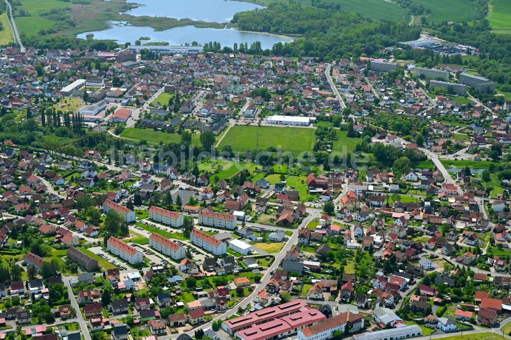 Grumbach aus der Vogelperspektive: Stadtzentrum im Innenstadtbereich in Grumbach im Bundesland Thüringen, Deutschland