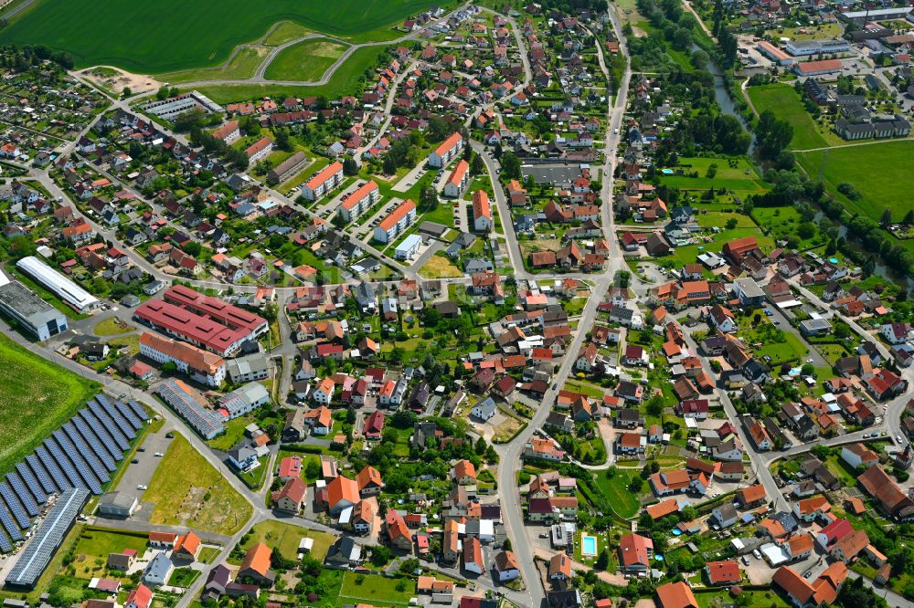 Luftaufnahme Grumbach - Stadtzentrum im Innenstadtbereich in Grumbach im Bundesland Thüringen, Deutschland