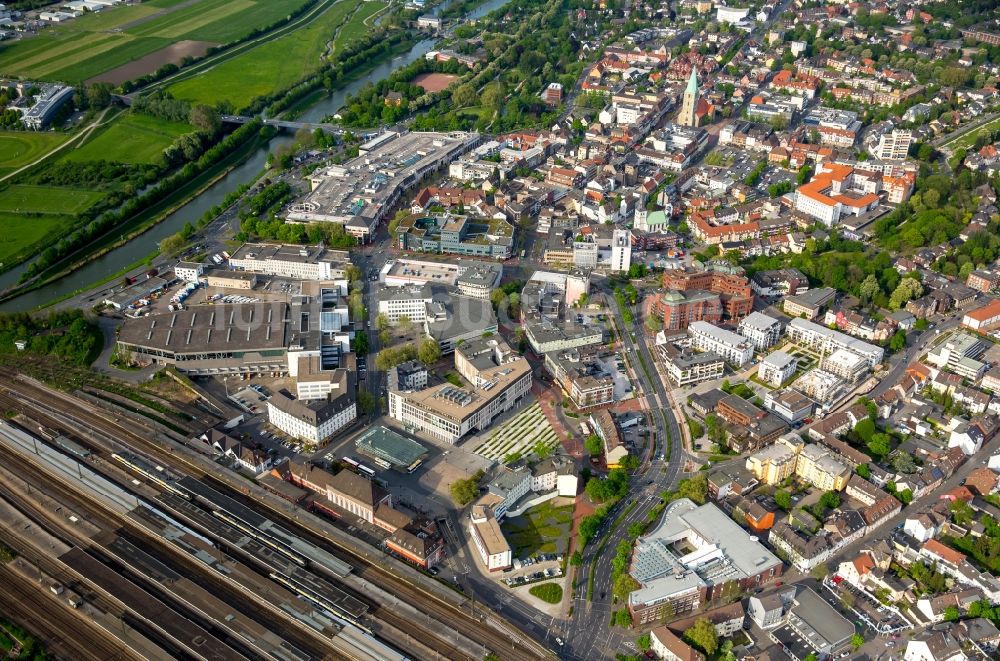 Luftbild Hamm - Stadtzentrum im Innenstadtbereich in Hamm im Bundesland Nordrhein-Westfalen