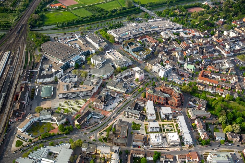 Luftaufnahme Hamm - Stadtzentrum im Innenstadtbereich in Hamm im Bundesland Nordrhein-Westfalen