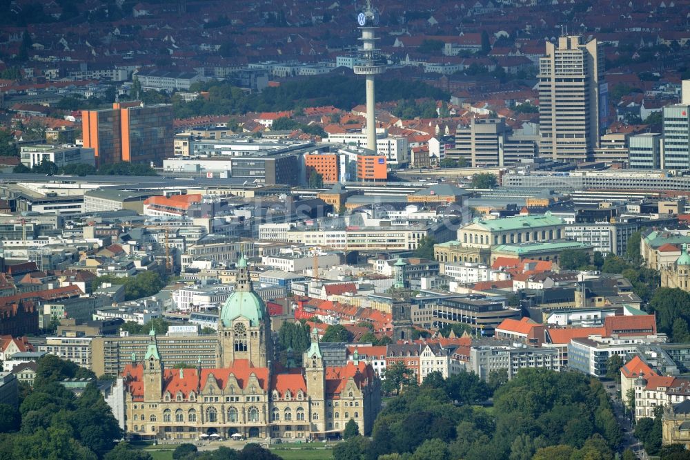 Hannover von oben - Stadtzentrum im Innenstadtbereich von Hannover im Bundesland Niedersachsen