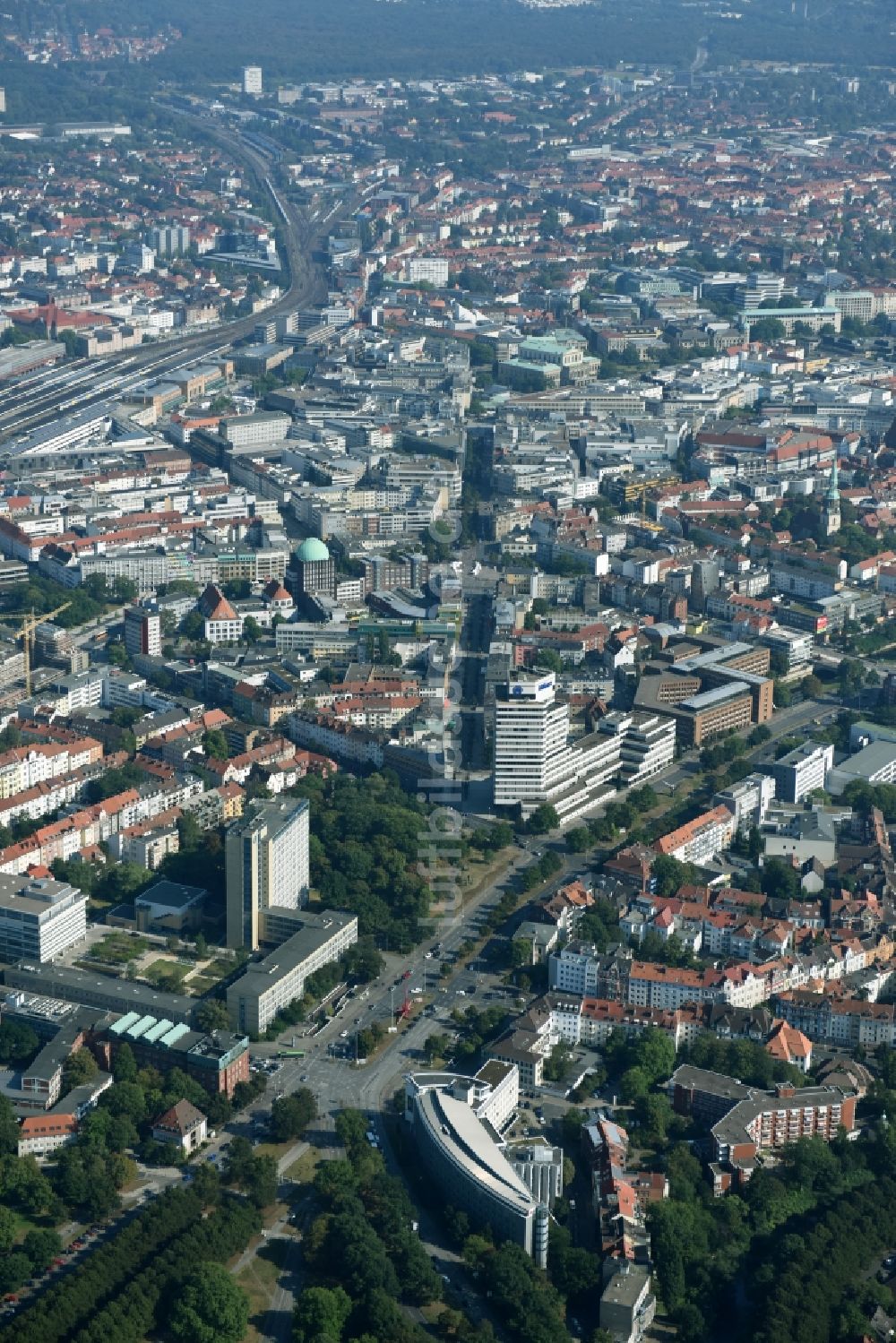 Luftbild Hannover - Stadtzentrum im Innenstadtbereich in Hannover im Bundesland Niedersachsen