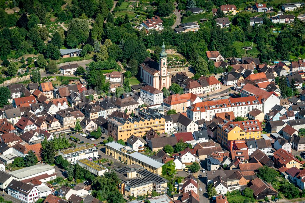 Herbolzheim von oben - Stadtzentrum im Innenstadtbereich in Herbolzheim im Bundesland Baden-Württemberg, Deutschland