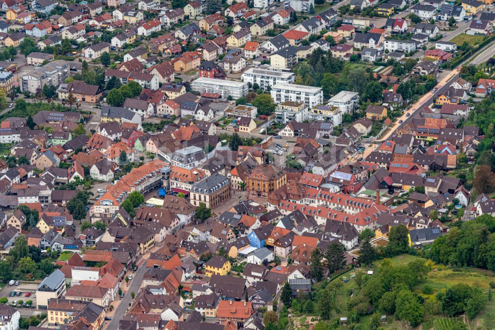 Herbolzheim von oben - Stadtzentrum im Innenstadtbereich in Herbolzheim im Bundesland Baden-Württemberg, Deutschland