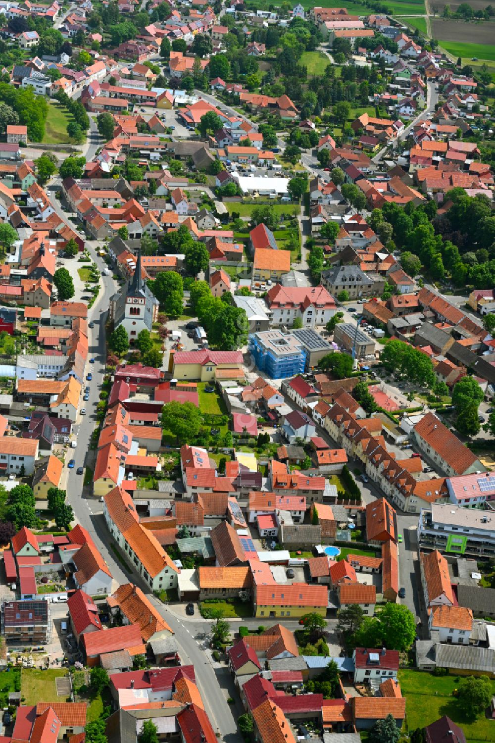 Luftbild Herbsleben - Stadtzentrum im Innenstadtbereich in Herbsleben im Bundesland Thüringen, Deutschland