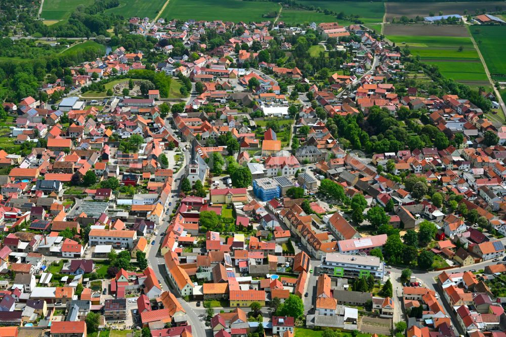 Luftaufnahme Herbsleben - Stadtzentrum im Innenstadtbereich in Herbsleben im Bundesland Thüringen, Deutschland