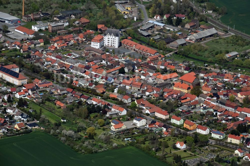 Luftaufnahme Heringen/Helme - Stadtzentrum im Innenstadtbereich in Heringen/Helme im Bundesland Thüringen