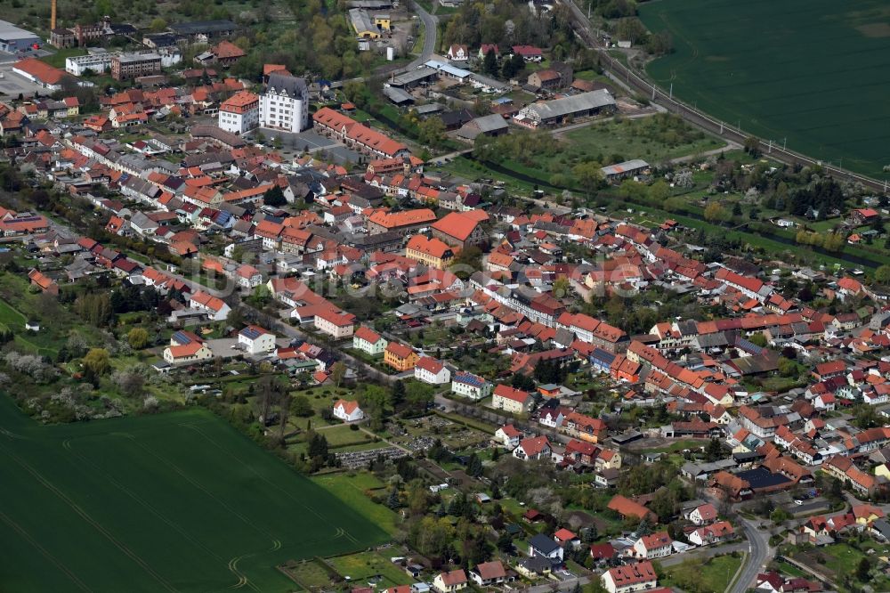 Heringen/Helme von oben - Stadtzentrum im Innenstadtbereich in Heringen/Helme im Bundesland Thüringen