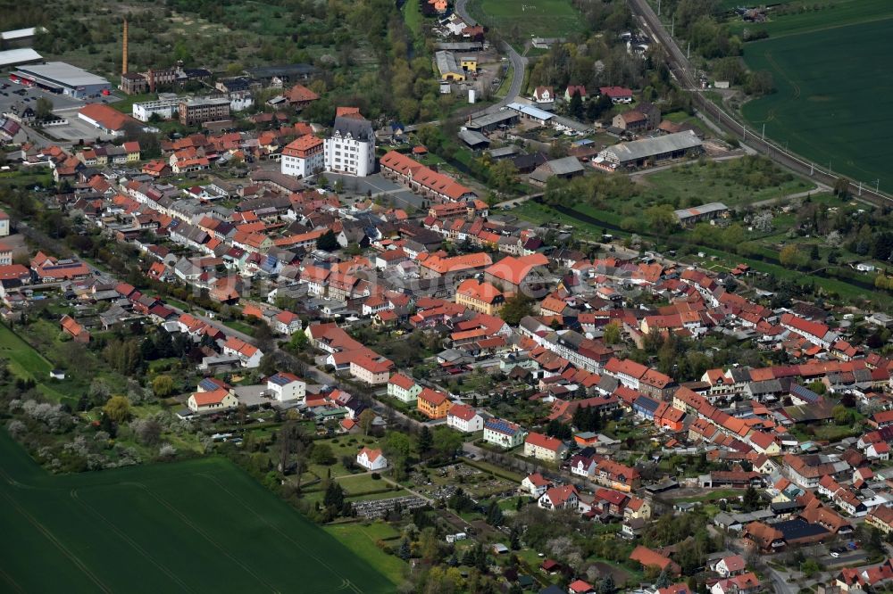 Heringen/Helme aus der Vogelperspektive: Stadtzentrum im Innenstadtbereich in Heringen/Helme im Bundesland Thüringen