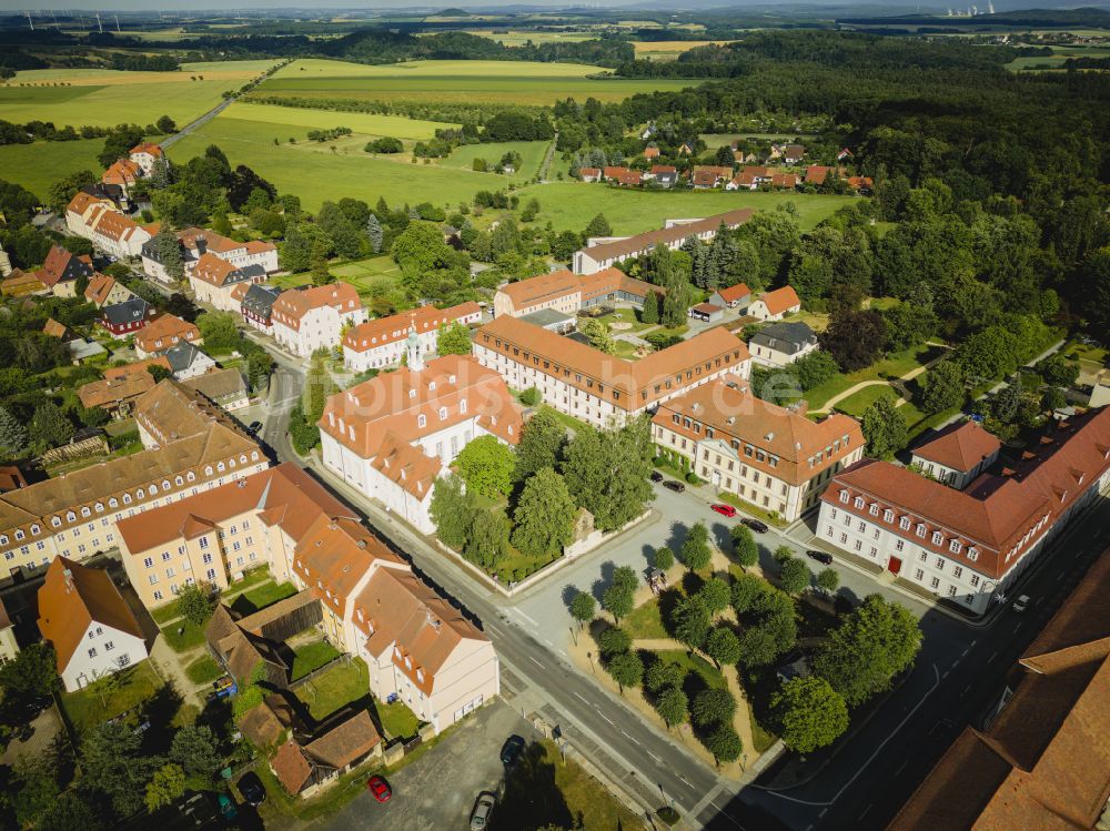 Luftbild Herrnhut - Stadtzentrum im Innenstadtbereich in Herrnhut im Bundesland Sachsen, Deutschland