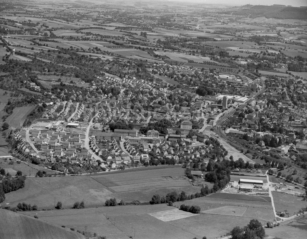 Öhringen von oben - Stadtzentrum im Innenstadtbereich in Öhringen im Bundesland Baden-Württemberg, Deutschland