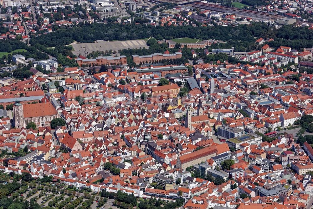 Luftaufnahme Ingolstadt - Stadtzentrum im Innenstadtbereich in Ingolstadt im Bundesland Bayern