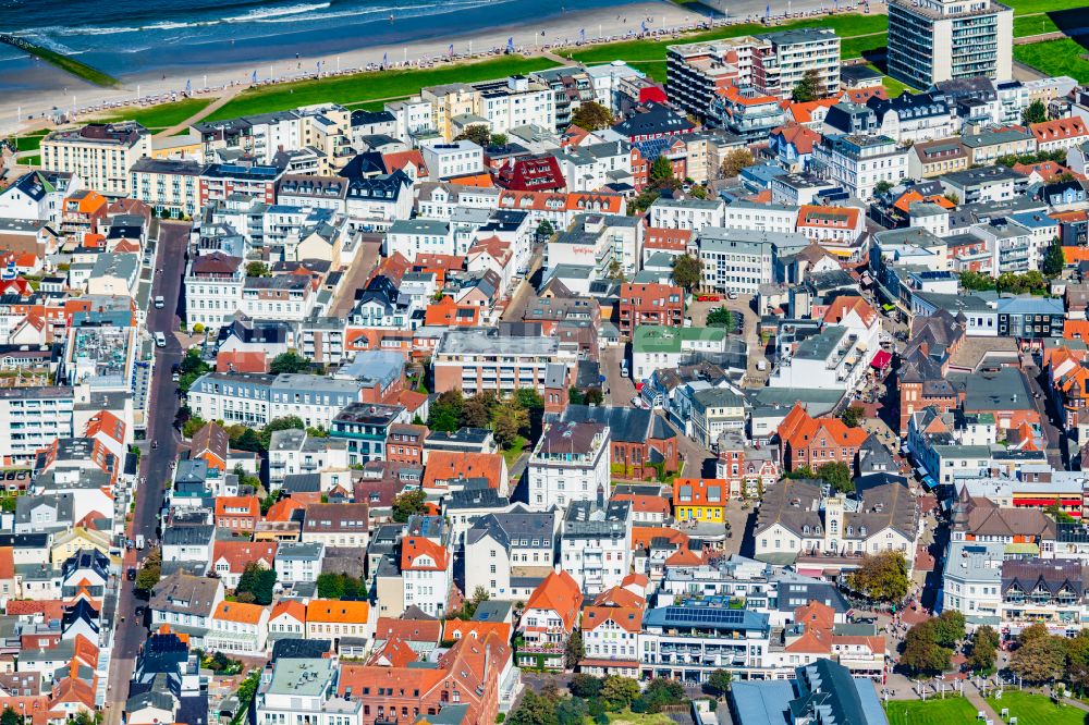 Luftbild Norderney - Stadtzentrum im Innenstadtbereich auf der Insel Norderney im Bundesland Niedersachsen, Deutschland