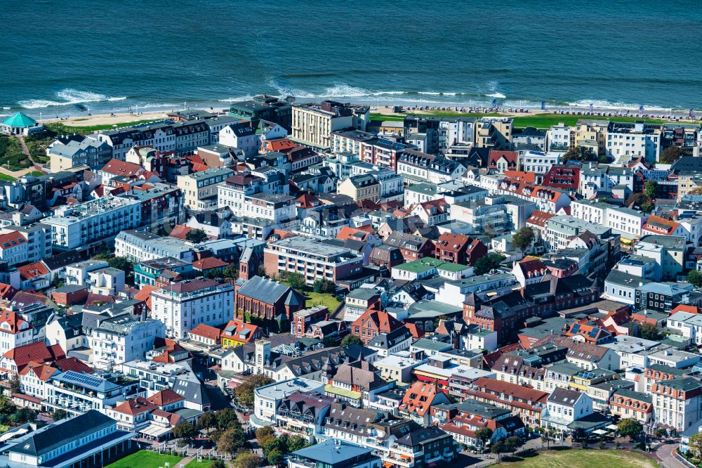 Norderney aus der Vogelperspektive: Stadtzentrum im Innenstadtbereich auf der Insel Norderney im Bundesland Niedersachsen, Deutschland