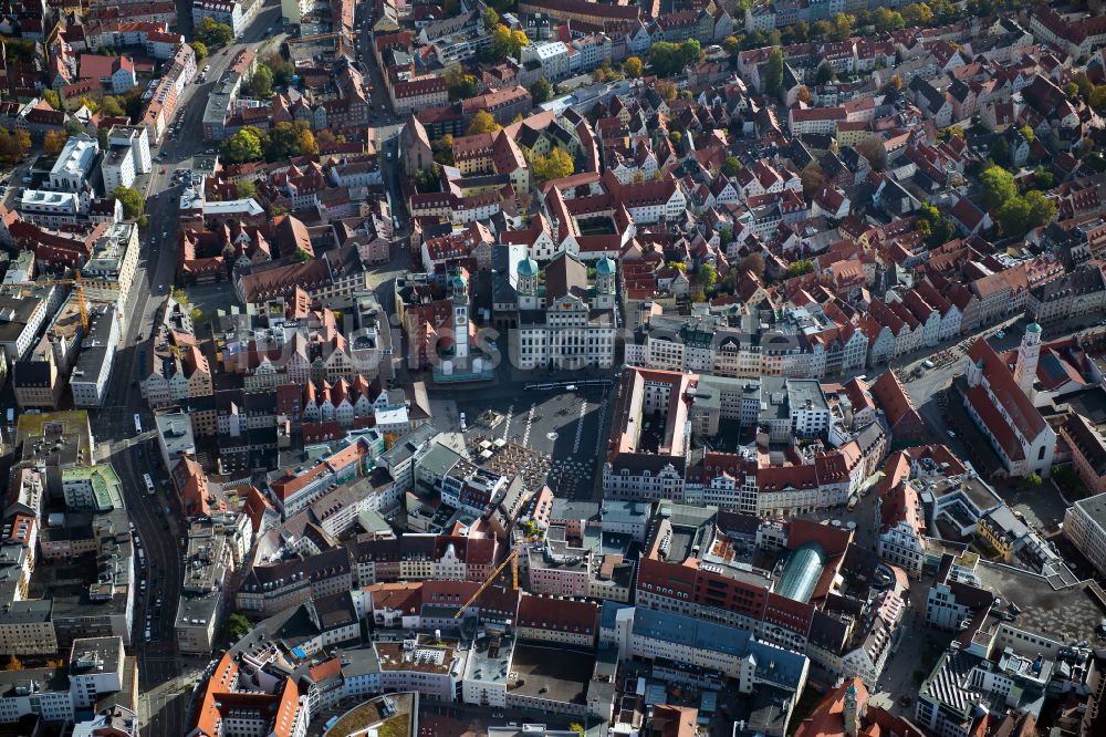 Luftaufnahme Jakobervorstadt-Süd - Stadtzentrum im Innenstadtbereich in Jakobervorstadt-Süd im Bundesland Bayern, Deutschland